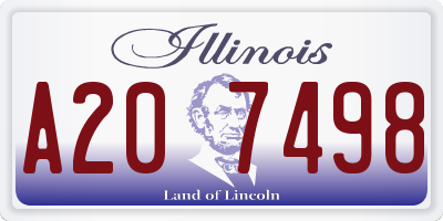 IL license plate A207498