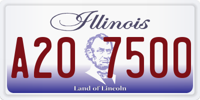 IL license plate A207500