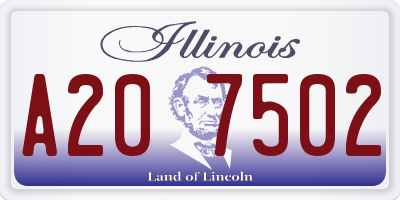 IL license plate A207502