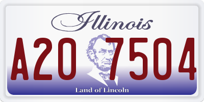 IL license plate A207504