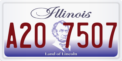 IL license plate A207507