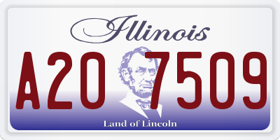 IL license plate A207509