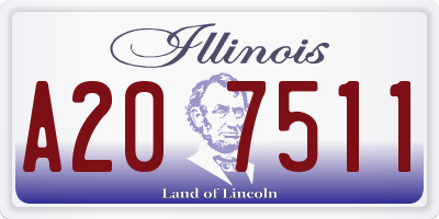 IL license plate A207511