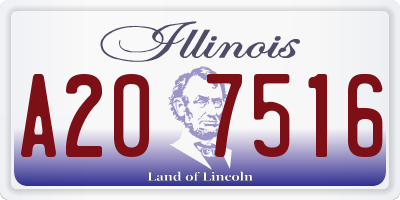IL license plate A207516