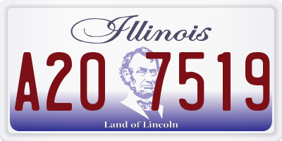 IL license plate A207519