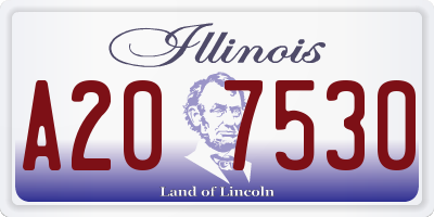 IL license plate A207530