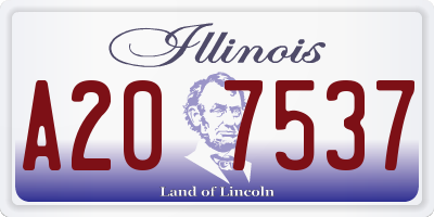 IL license plate A207537