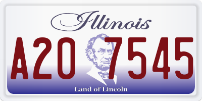 IL license plate A207545