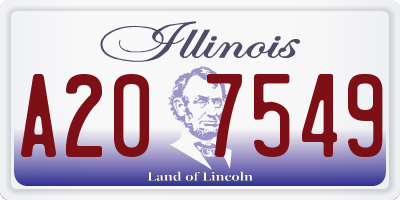IL license plate A207549