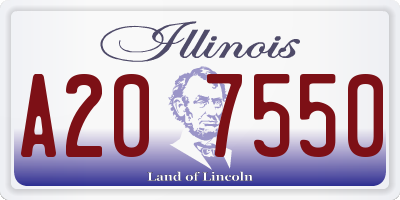 IL license plate A207550