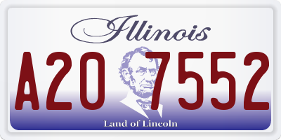IL license plate A207552