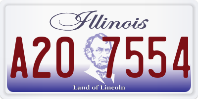 IL license plate A207554