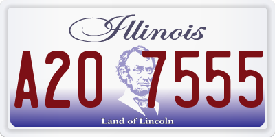 IL license plate A207555