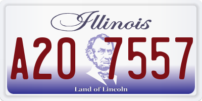IL license plate A207557