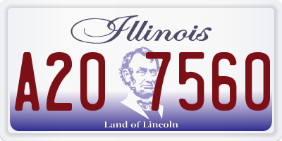 IL license plate A207560