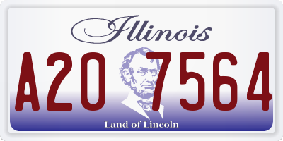 IL license plate A207564