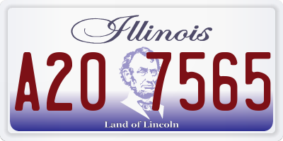 IL license plate A207565