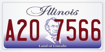 IL license plate A207566