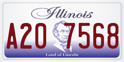 IL license plate A207568
