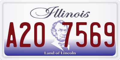 IL license plate A207569