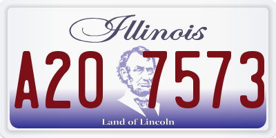 IL license plate A207573