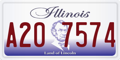 IL license plate A207574