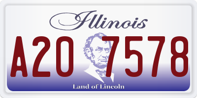 IL license plate A207578