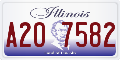 IL license plate A207582