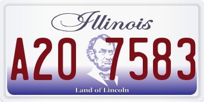 IL license plate A207583