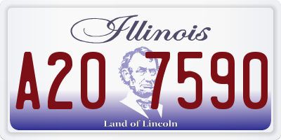 IL license plate A207590