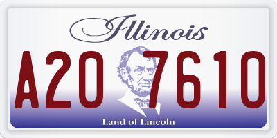 IL license plate A207610
