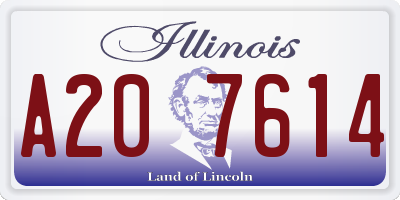 IL license plate A207614