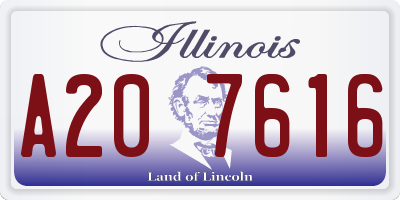 IL license plate A207616