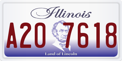 IL license plate A207618