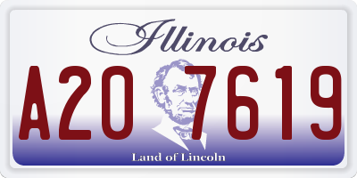 IL license plate A207619