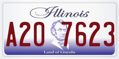 IL license plate A207623