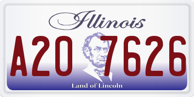 IL license plate A207626