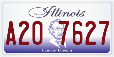 IL license plate A207627