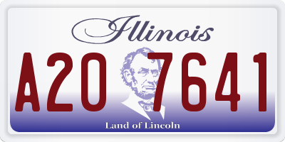 IL license plate A207641
