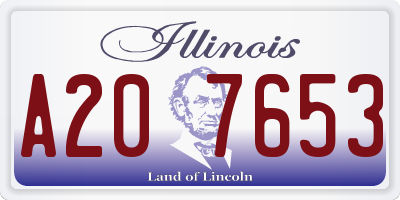 IL license plate A207653