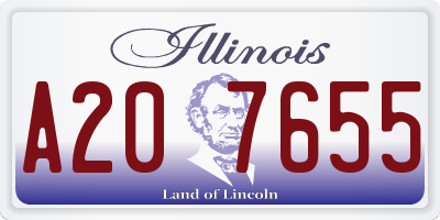IL license plate A207655
