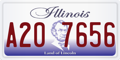 IL license plate A207656