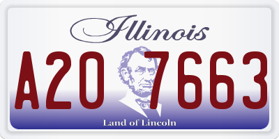IL license plate A207663