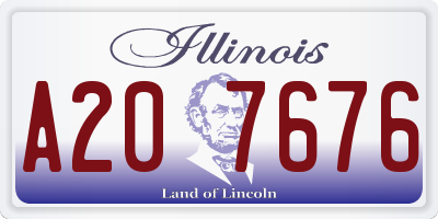 IL license plate A207676