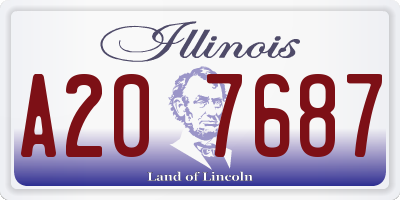 IL license plate A207687