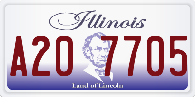 IL license plate A207705