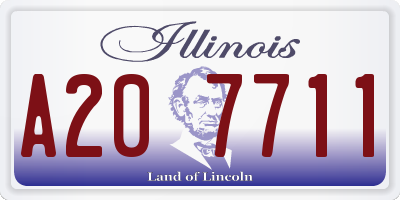 IL license plate A207711