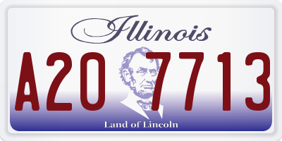 IL license plate A207713