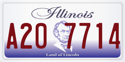 IL license plate A207714