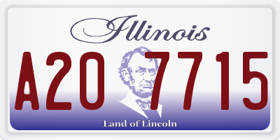 IL license plate A207715